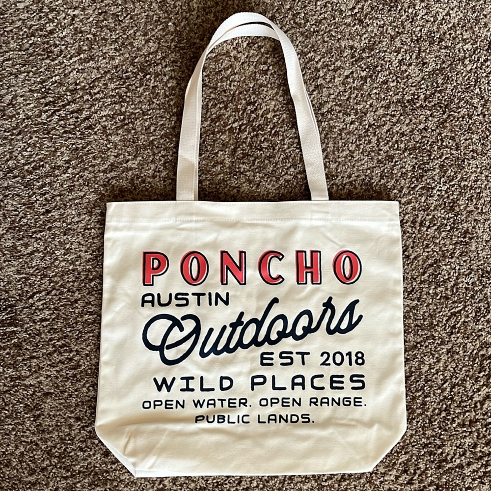 Poncho Austin Outdoors Canvas Tote Bag NEW
